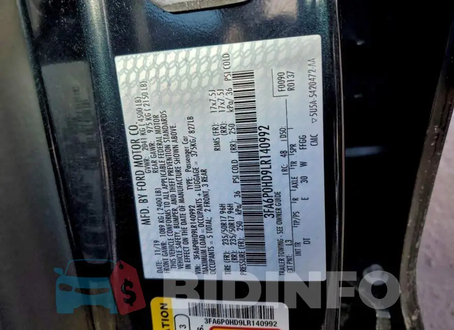 3FA6P0HD9LR140992 Photo# 13