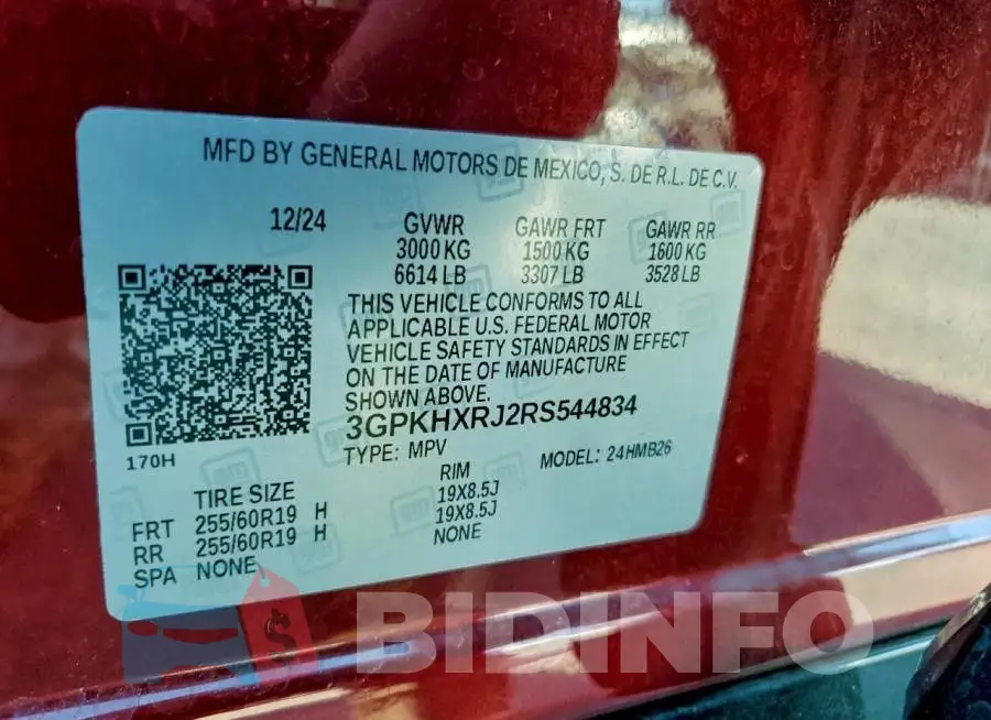 3GPKHXRJ2RS544834 Photo# 14