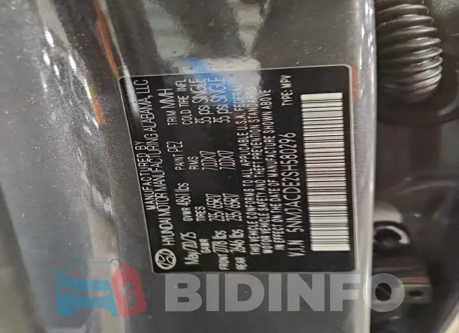 5NMJACDE2SH580296 Photo# 13