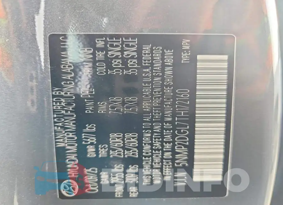 5NMP2DGL7TH172160 Photo# 13