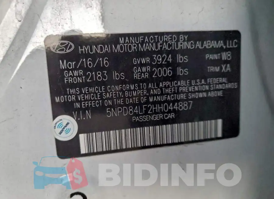 5NPD84LF2HH044887 Photo# 12