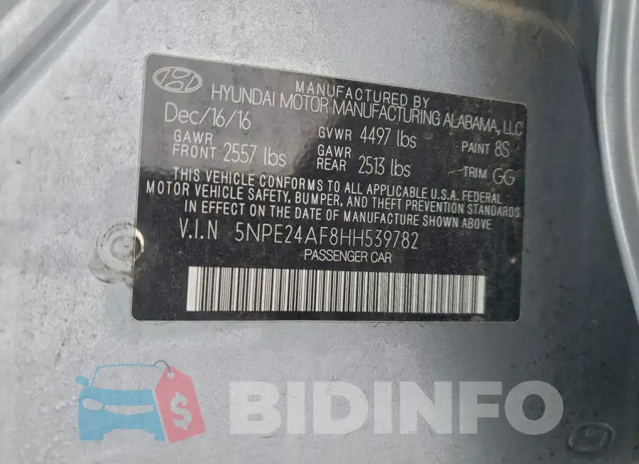 5NPE24AF8HH539782 Photo# 12