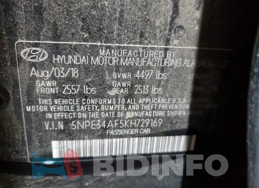 5NPE34AF5KH729169 Photo# 12