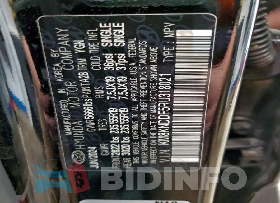 KM8KNDDF5RU318021 Photo# 13