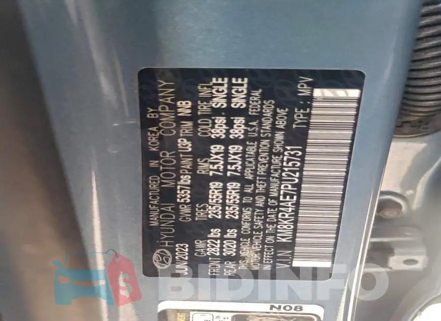 KM8KR4AE7PU215731 Photo# 13