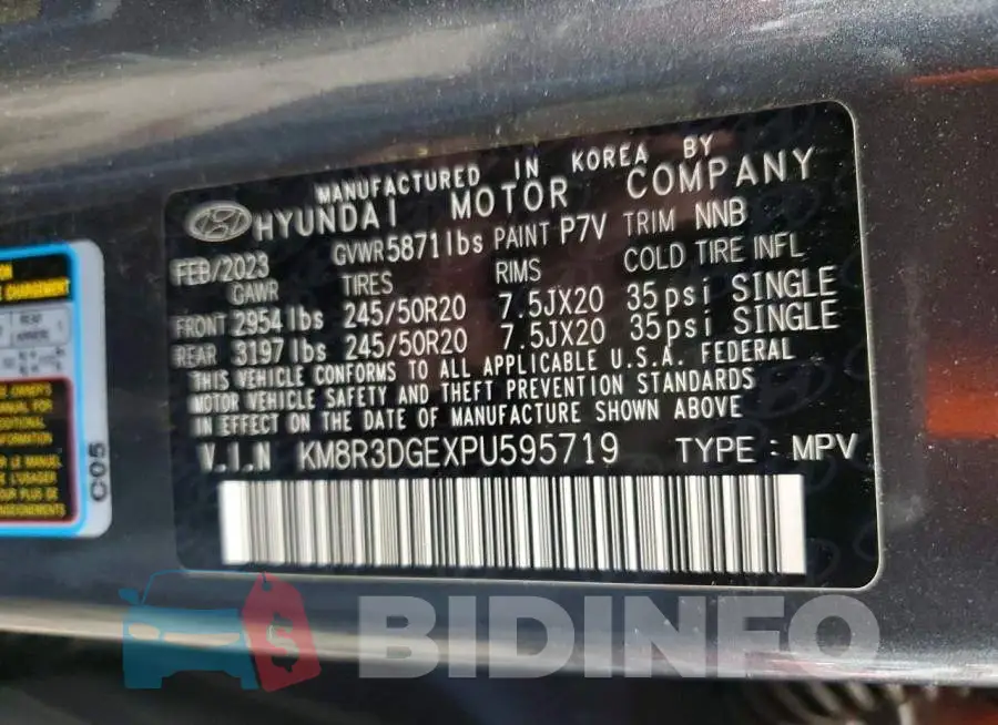 KM8R3DGEXPU595719 Photo# 14