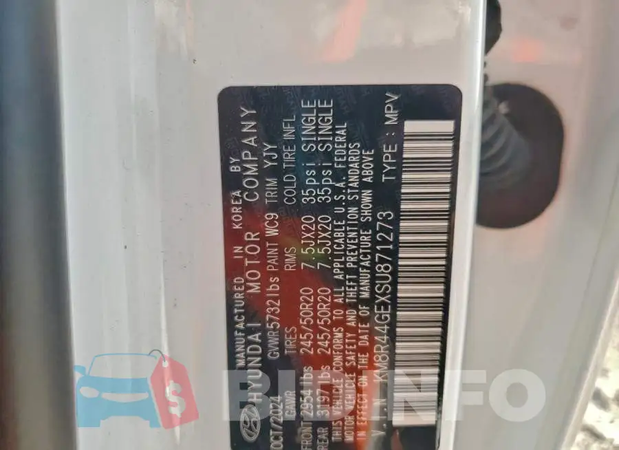 KM8R44GEXSU871273 Photo# 13