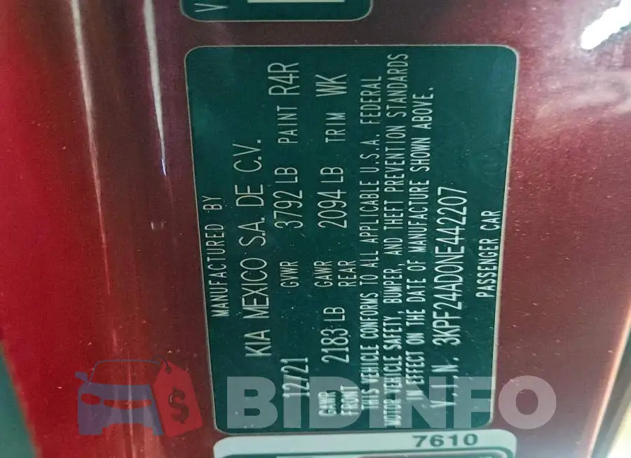 3KPF24AD0NE442207 Photo# 12