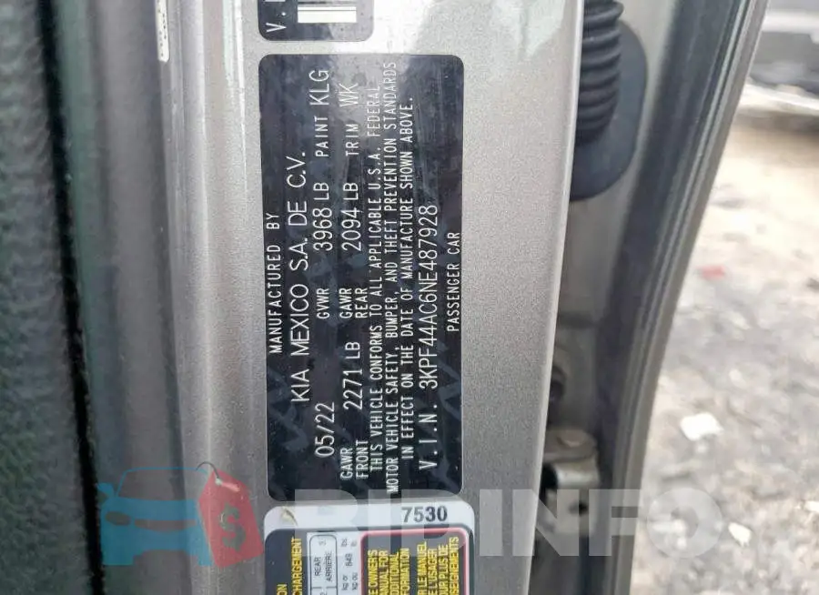 3KPF44AC6NE487928 Photo# 13