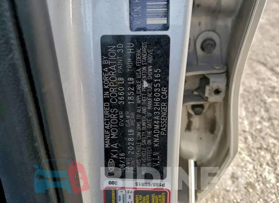 KNADM4A32H6035165 Photo# 12
