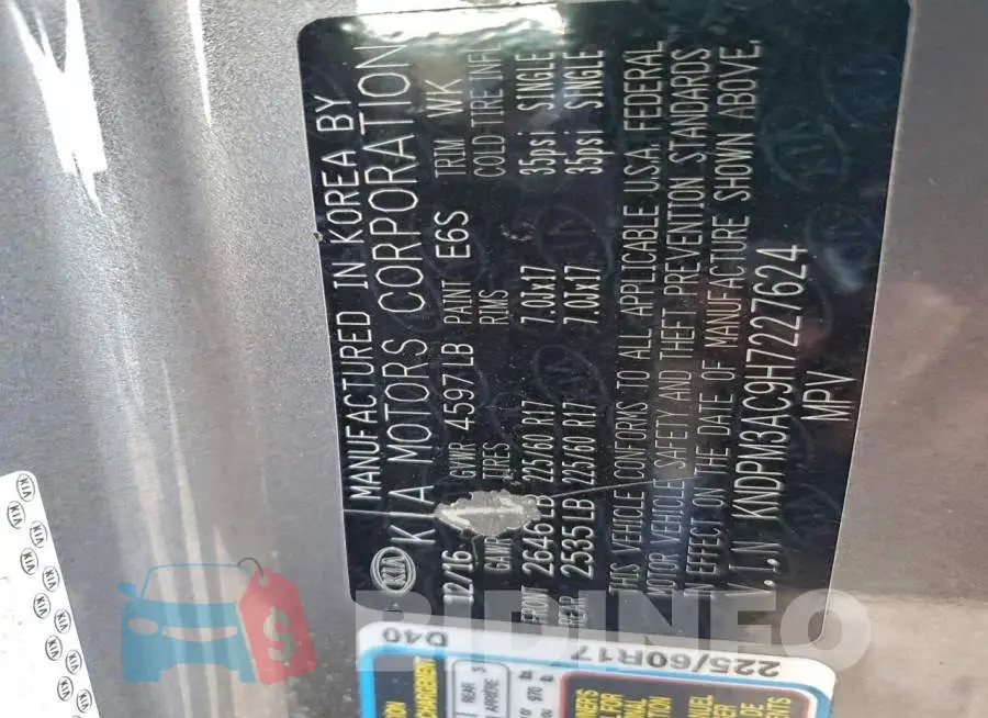 KNDPM3AC9H7227624 Photo# 13
