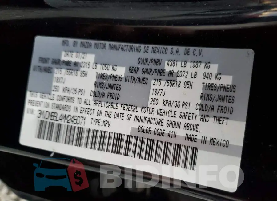 3MVDMBBL4MM245071 Photo# 13