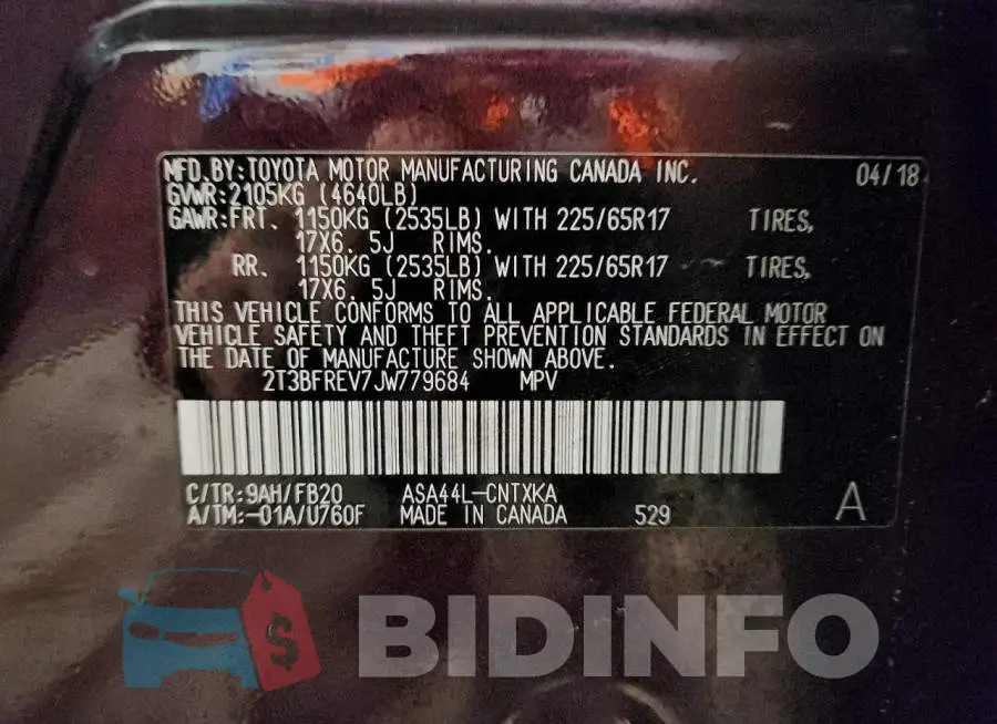 2T3BFREV7JW779684 Photo# 13