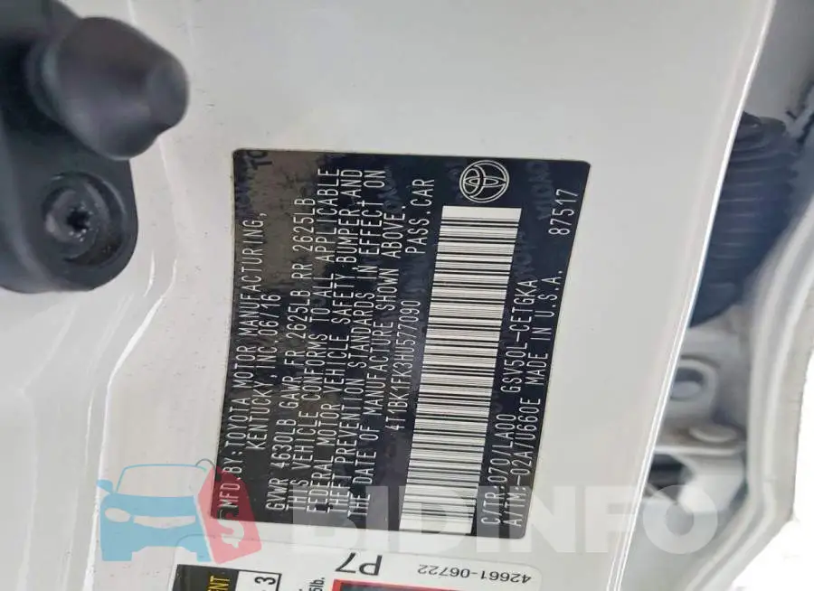 4T1BK1FK3HU577090 Photo# 12