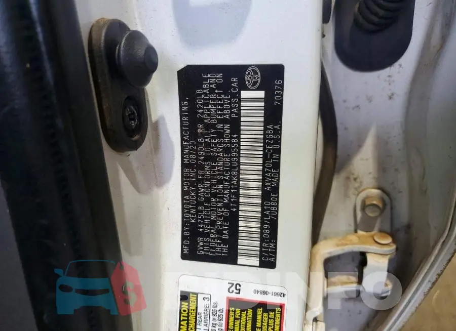 4T1F11AK8LU995584 Photo# 12