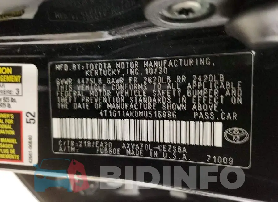 4T1G11AK0MU516886 Photo# 12