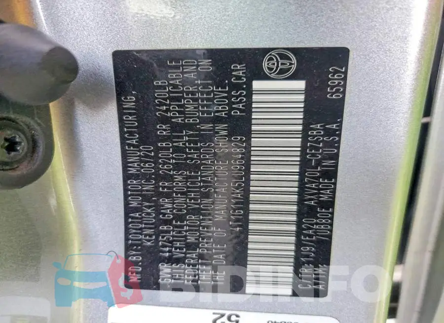 4T1G11AK5LU964829 Photo# 12