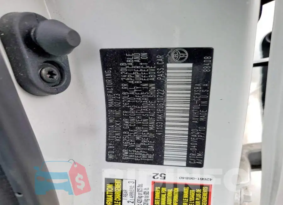 4T1S31AK1PU610722 Photo# 11