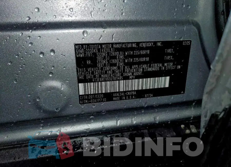 4T3E6RFV6SU181485 Photo# 13