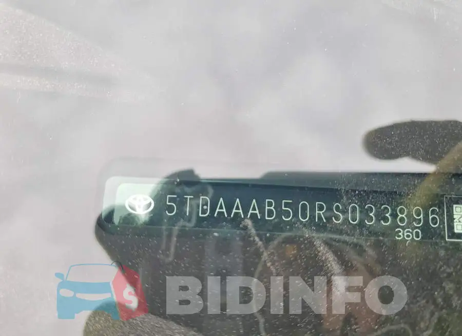 5TDAAAB50RS033896 Photo# 14