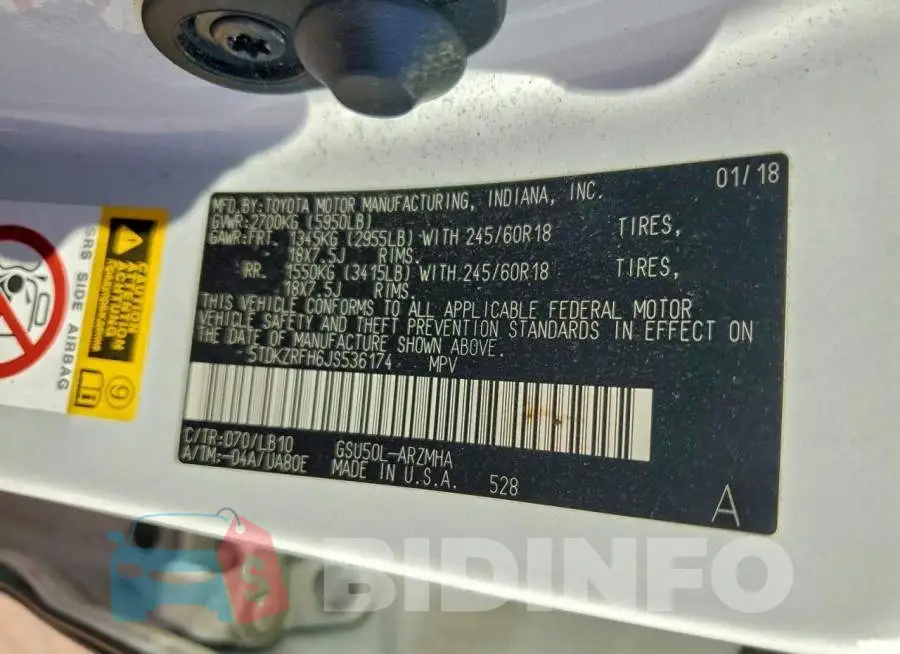 5TDKZRFH6JS536174 Photo# 14