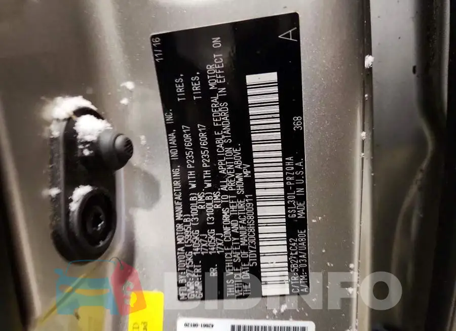 5TDYZ3DC8HS800911 Photo# 13