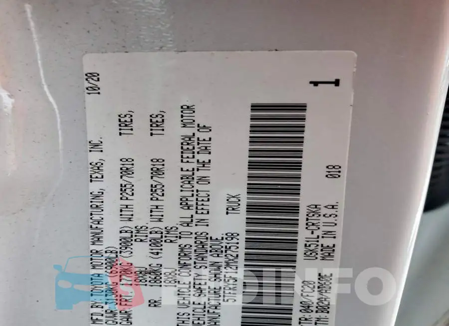 5TFRY5F12MX275198 Photo# 12