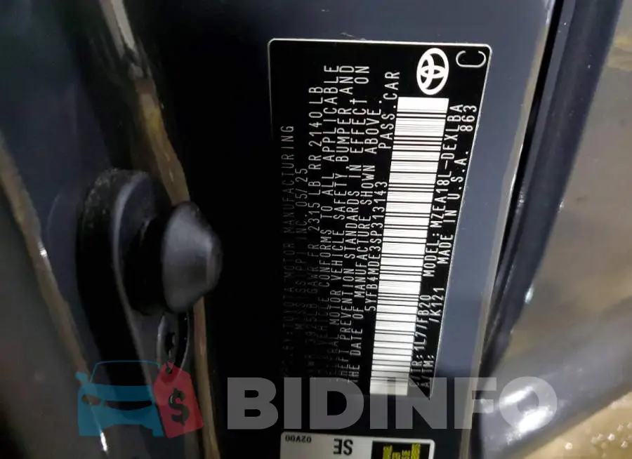 5YFB4MDE3SP313143 Photo# 13