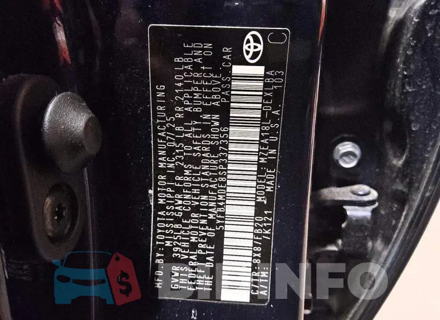 5YFB4MDE8SP337356 Photo# 12