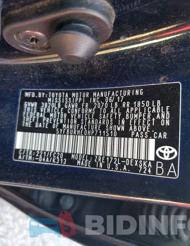 5YFBURHE0HP711510 Photo# 12