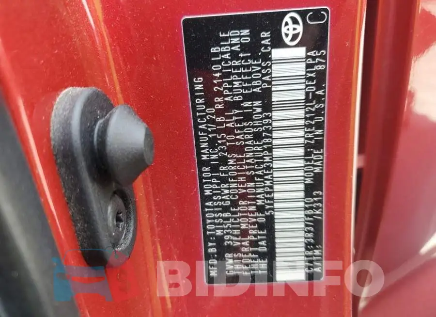 5YFEPMAE3MP187393 Photo# 12