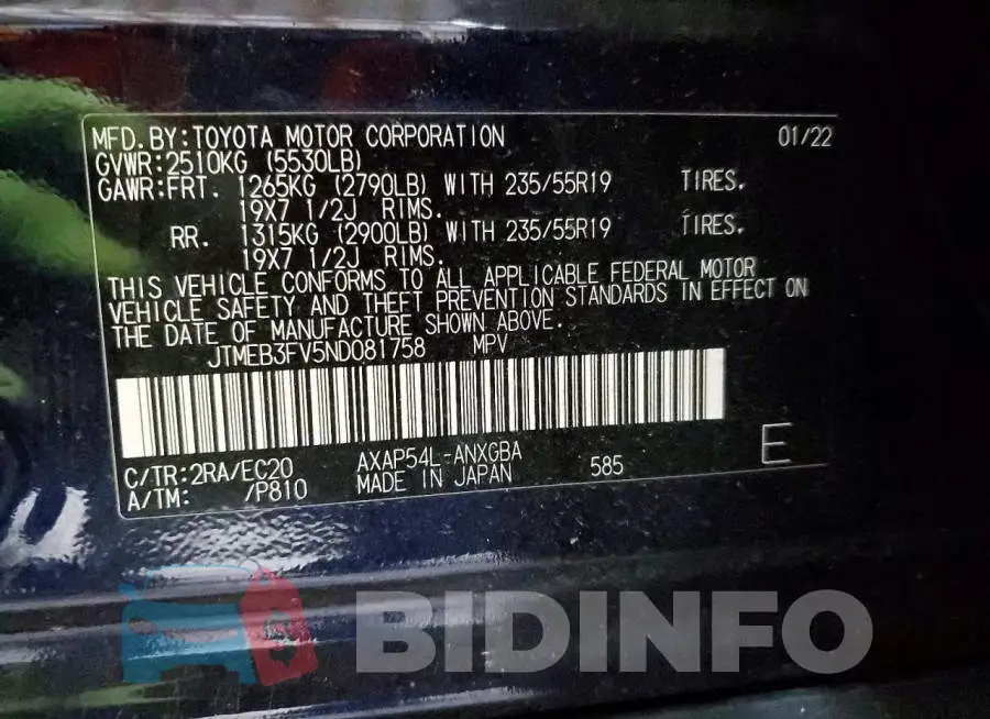 JTMEB3FV5ND081758 Photo# 12