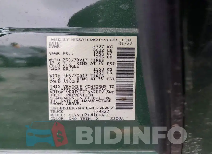 1N6ED1EK7NN647447 Photo# 12