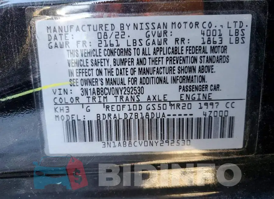 3N1AB8CV0NY292530 Photo# 13