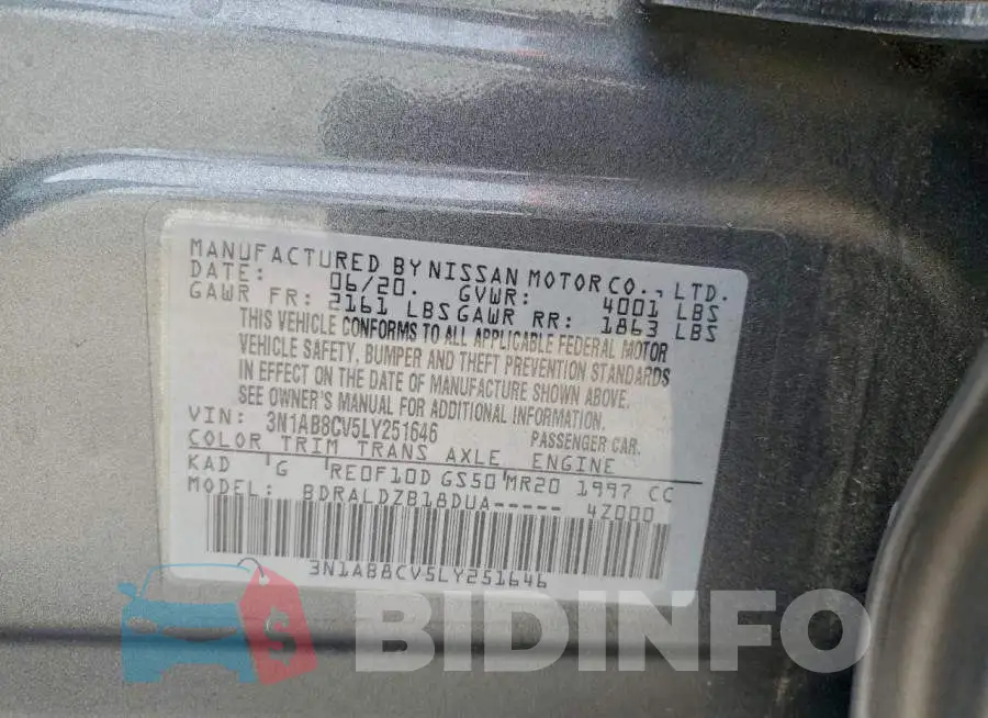 3N1AB8CV5LY251646 Photo# 12