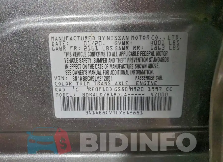3N1AB8CV9LY212851 Photo# 12