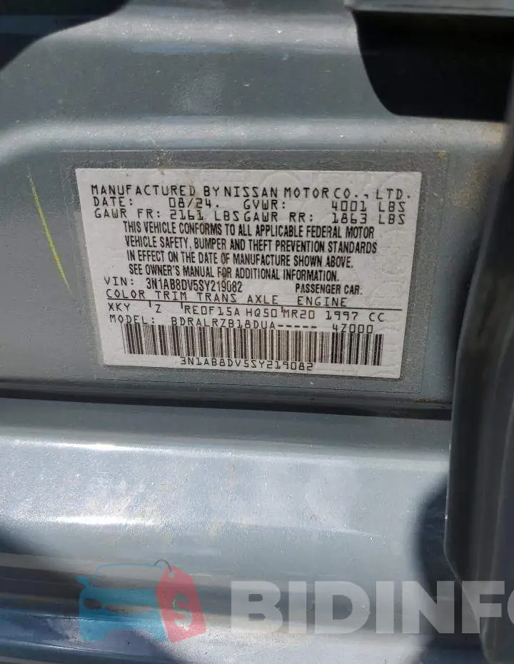 3N1AB8DV5SY219082 Photo# 12