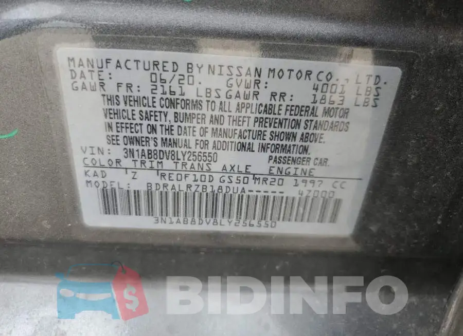 3N1AB8DV8LY256550 Photo# 13