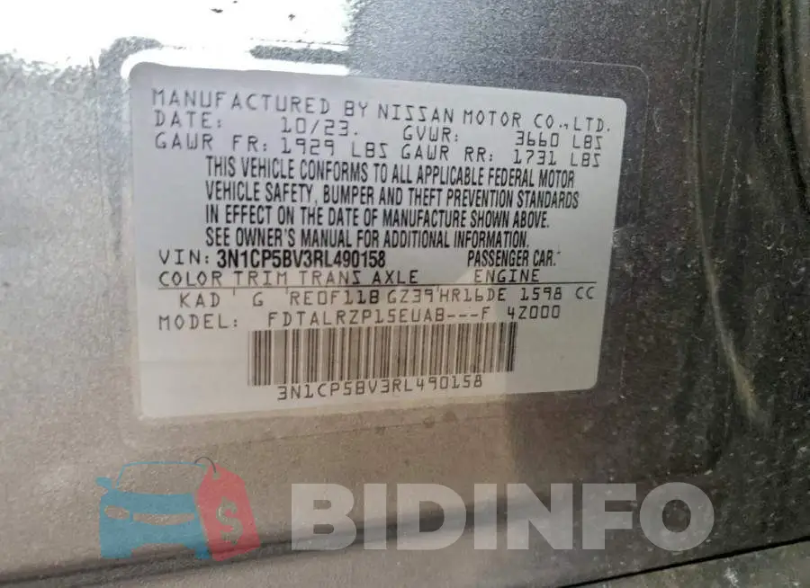 3N1CP5BV3RL490158 Photo# 12