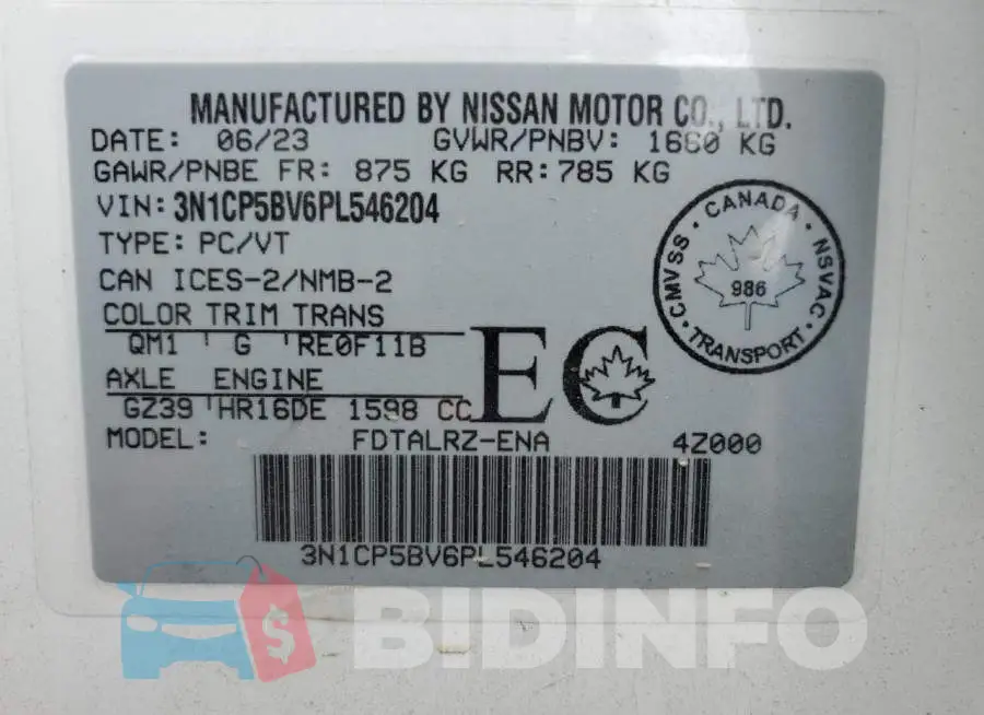 3N1CP5BV6PL546204 Photo# 14