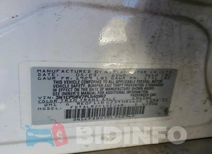 3N1CP5BV7PL540962 Photo# 12