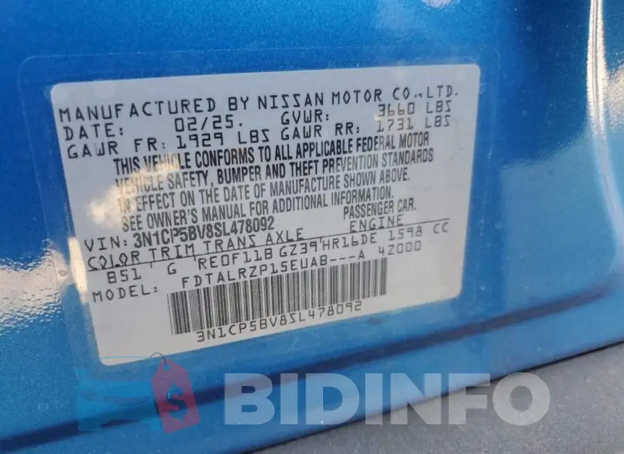 3N1CP5BV8SL478092 Photo# 13
