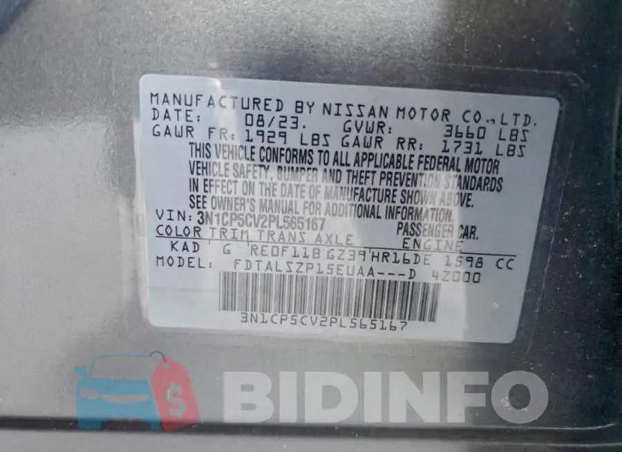 3N1CP5CV2PL565167 Photo# 13