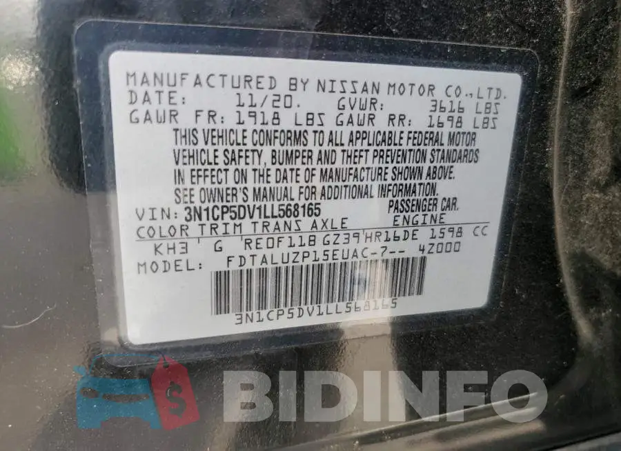 3N1CP5DV1LL568165 Photo# 14