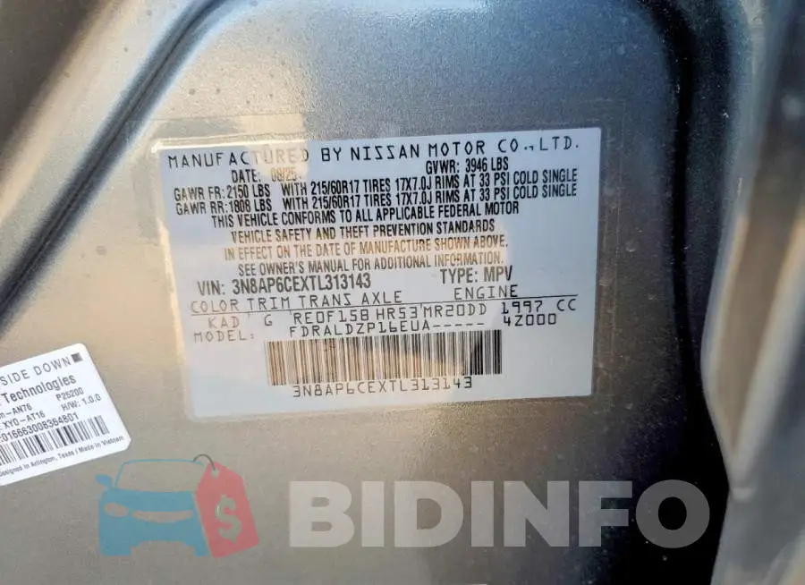 3N8AP6CEXTL313143 Photo# 13
