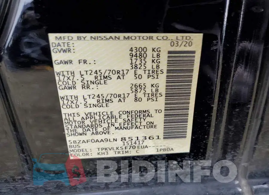5BZAF0AA9LN851361 Photo# 14