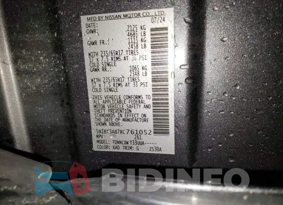 5N1BT3AB7RC761052 Photo# 13