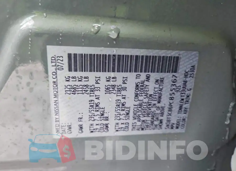 5N1BT3CB6PC855367 Photo# 12