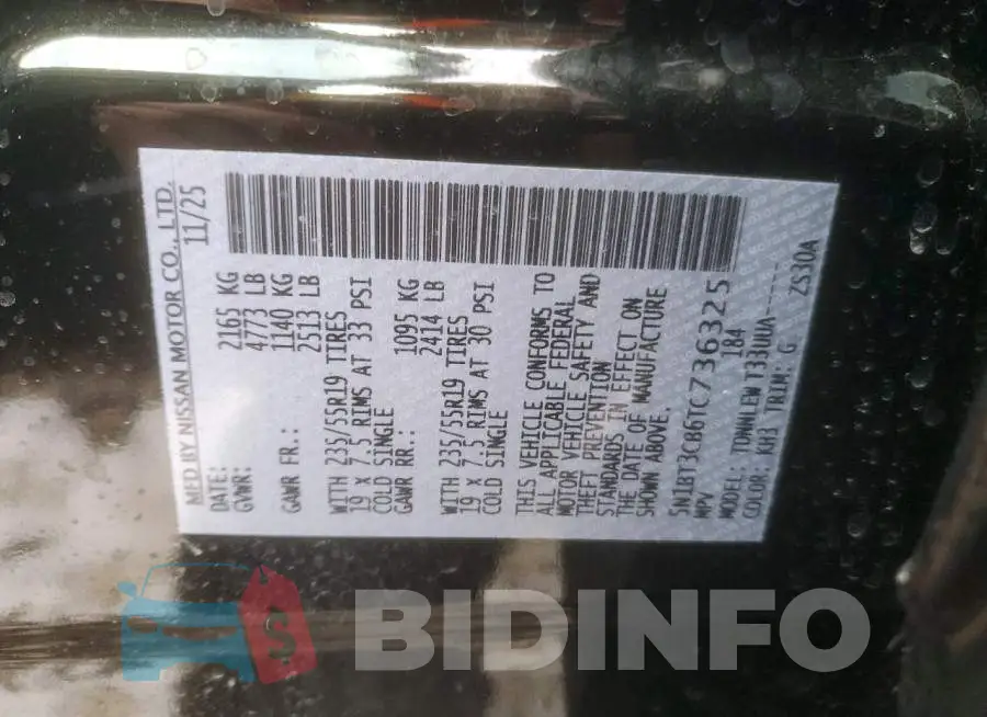 5N1BT3CB6TC736325 Photo# 14