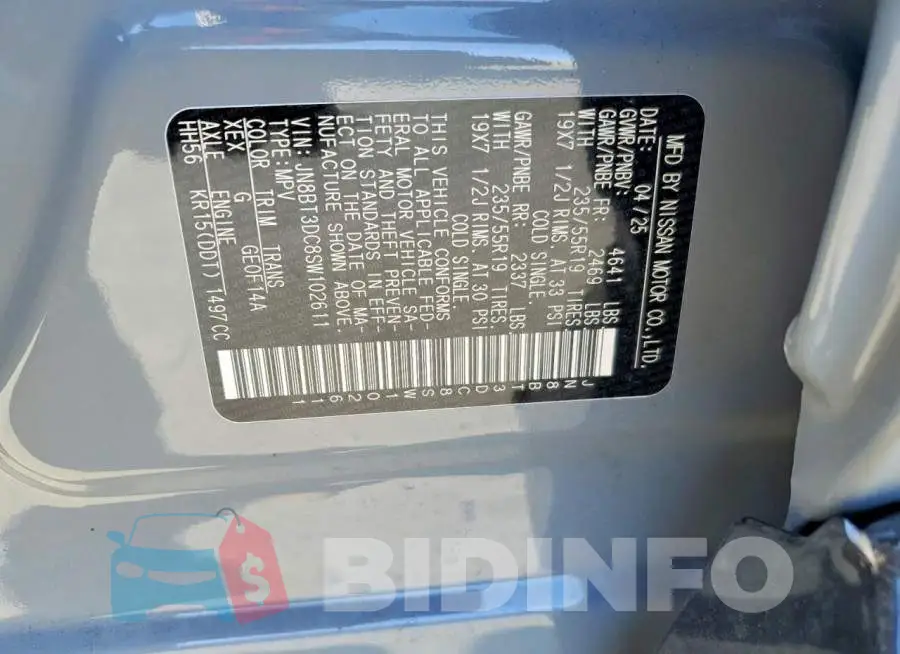 JN8BT3DC8SW102611 Photo# 13